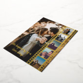 Zes foto's collage film sparen de Datum Folie Uitnodiging (Gedraaid)