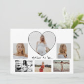 Zes foto's Collage Moeder om zwanger te zijn Aankondiging (Staand voorkant)