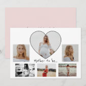 Zes foto's Collage Moeder om zwanger te zijn Aankondiging (Voorkant / Achterkant)