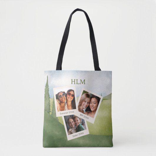 ZES FOTO'S Gepersonaliseerde Canvas tas (Voorkant)
