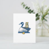 Zes ganzen a-Laying Briefkaart (Staand voorkant)