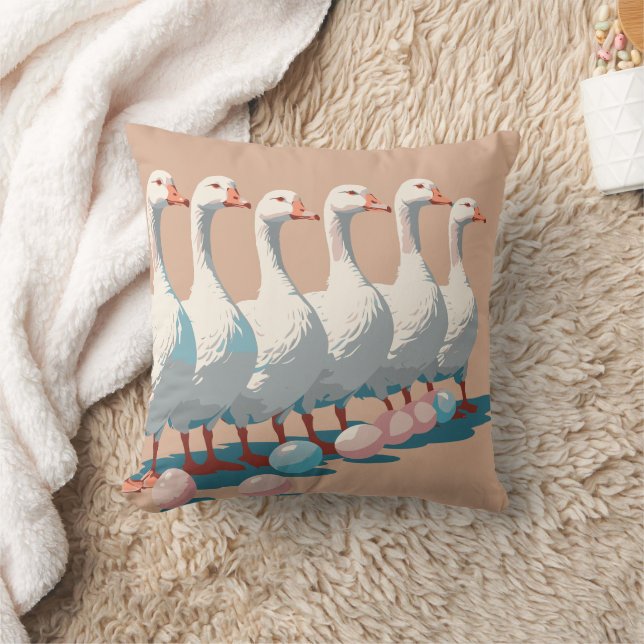 Zes ganzen A-leggen cut-out stencil-stijl 3 Kussen (Deken)