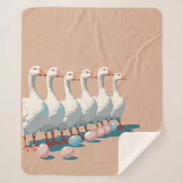 Zes ganzen A-leggen cut-out stencil-stijl 3 Sherpa Deken