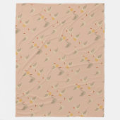 Zes ganzen A-leggen midden eeuw retro cut-out 1 Fleece Deken (Voorkant)