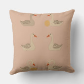 Zes ganzen A-leggen midden eeuw retro cut-out 1 Kussen (Achterkant)