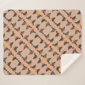 Zes ganzen A-leggen midden van de eeuw retro cut-o Sherpa Deken (Voorkant (horizontaal))