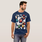 Zes ganzen die leggen, uitgeknipt t-shirt (Voorkant volledig)