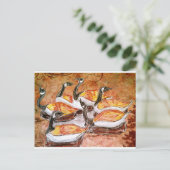 Zes ganzen een legering briefkaart (Staand voorkant)