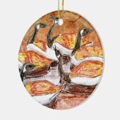 Zes ganzen een legering keramisch ornament (Links)