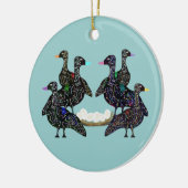 Zes ganzen een legeringsversier keramisch ornament (Links)