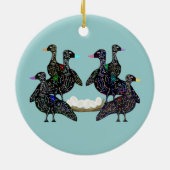 Zes ganzen een legeringsversier keramisch ornament (Achterkant)