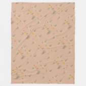 Zes ganzen leggen mid-century retro uitknip 1 fleece deken (Voorkant)