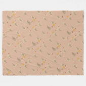 Zes ganzen leggen mid-century retro uitknip 1 fleece deken (Voorkant (Horizontaal))