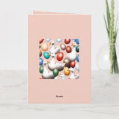 Zes ganzen leggen uitgeknipt feestdagen kaart (Achterkant)