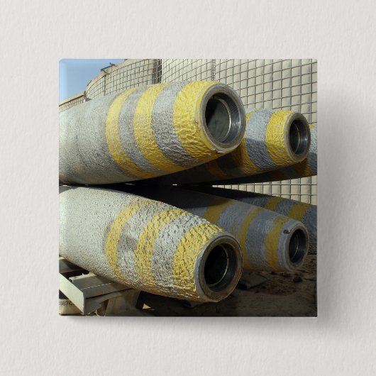 Zes GBU-12 bommen zitten in een rek Vierkante Button 5,1 Cm (Voorkant)