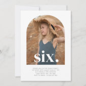 Zes gebogen foto verjaardag kaart (Voorkant)