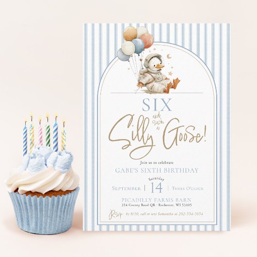 ZES Gekke Goose Space Astronaut Boy 4e Verjaardag Kaart