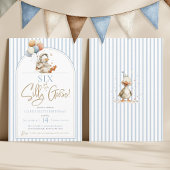 ZES Gekke Goose Space Astronaut Boy 4e Verjaardag Kaart