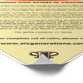 Zes generaties Kaart Game 32-inch x 32-inch spelbo Poster (Hoek)