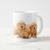 Zes Golden Retriever Puppies Grote Koffiekop (Voorkant rechts)