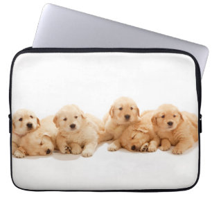 Zes Golden Retriever Puppies Laptop Sleeve