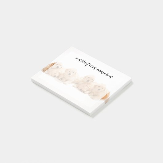 Zes Golden Retriever Puppies Post-it® Notes (Schuin)