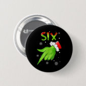 Zes Grappige Zes Zeven 6 7 Meme Kerstman Kerstmis Ronde Button 5,7 Cm (Voorkant /achterkant)