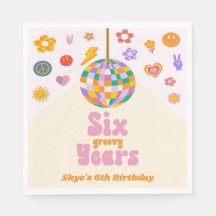 Zes Groovy Years Disco Ball 6e Verjaardagsfeestje