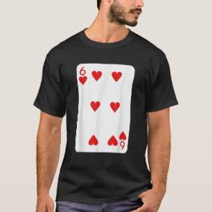 Zes harten spelen kaarten Halloween kostuum dek T-shirt