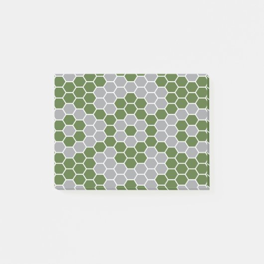 Zes hoeken patroon 3 post-it® notes (Voorkant)