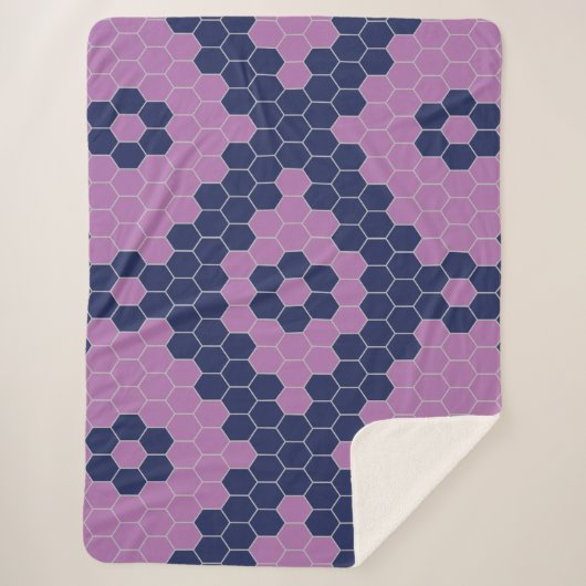 Zes hoeken patroon sherpa deken (Voorkant)