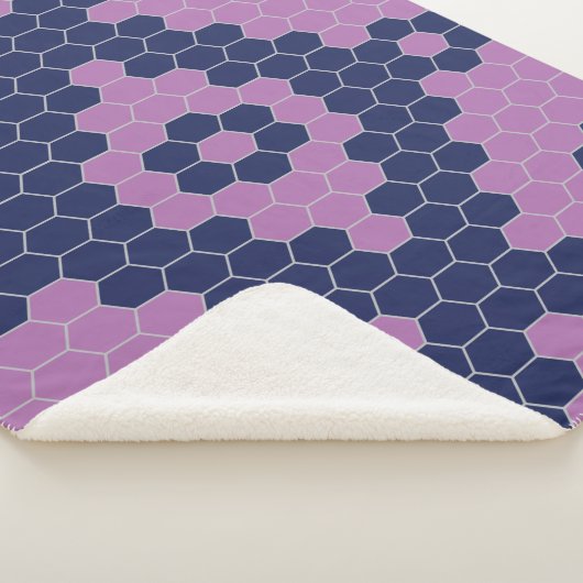 Zes hoeken patroon sherpa deken (3/4)