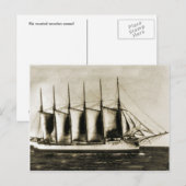 Zes houten schepen briefkaart (Voorkant / Achterkant)