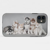 Zes huskies Case-Mate iPhone case (Achterkant (horizontaal))