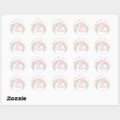 Zes is een Vibe Retro Summer Rainbow Ronde Sticker (Vel)