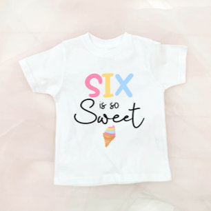 Zes is zo zoete ijsroom zestiende verjaardag t-shirt
