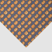 Zes Jack o'Lantern Pixel Pompoenen Patroon Tissuepapier (Detail)