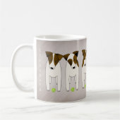 Zes Jack Russells w tennisballen gepersonaliseerd Koffiemok (Links)