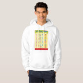 Zes keer tafel Mannen hoodie (Voorkant volledig)