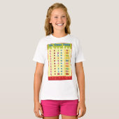 Zes keer tafel meisjes T-shirt (Voorkant volledig)