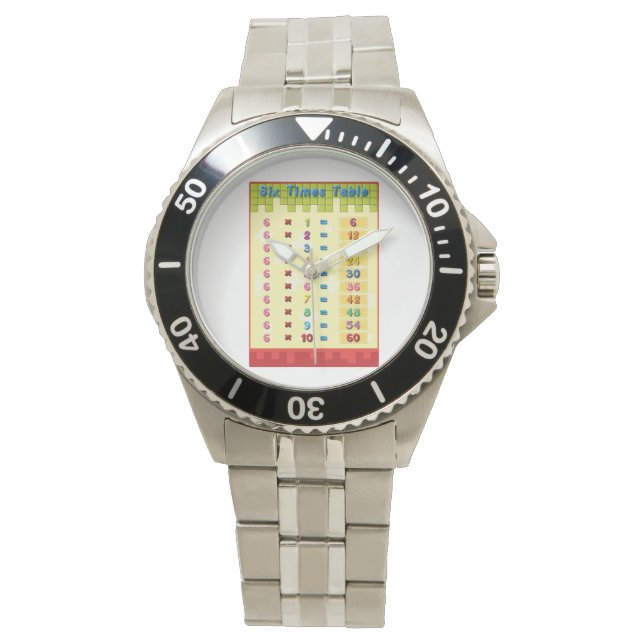 Zes keer tafelhorloge horloge (Voorkant)