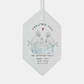 Zes kerstnaadfamilies glas ornament (Voorkant Rechts)