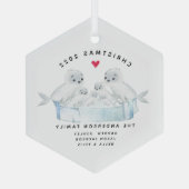Zes kerstnaadfamilies glas ornament (Achterkant)
