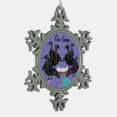 Zes kerstversiering met ganzen tin sneeuwvlok ornament (Links)