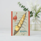  zes kippen in een bootPasen Briefkaart (Staand voorkant)