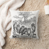 Zes kleine eigenaars zitten op een gebroken omhein kussen (Deken)