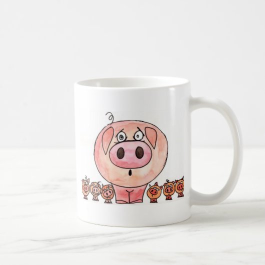 Zes kleine varkens koffiemok (Rechts)