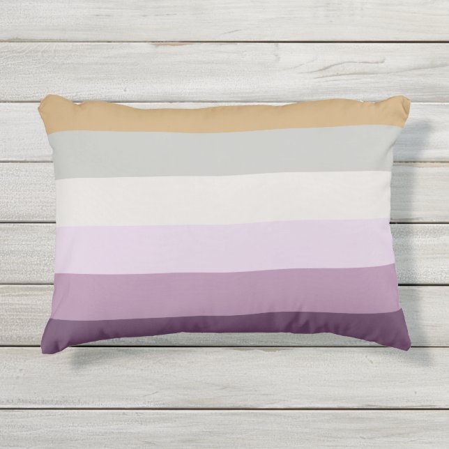 Zes kleuren - Blauw Violet Paars Roze Geel Buitenkussen (Voorkant)