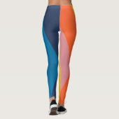 zes kleuren parallel patroon leggings (Achterkant)