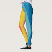 zes kleuren parallel patroon leggings (Links)